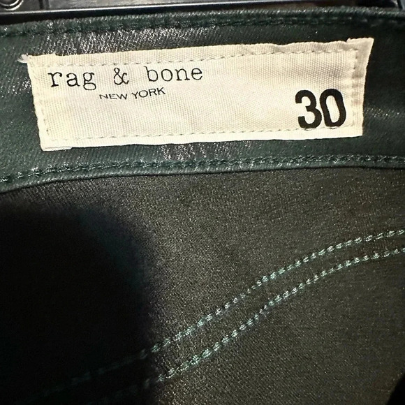 Rag & Bone Casey High-Rise Ankle Flare Coated Pine Grove NWT size 30 - Picture 10 of 10